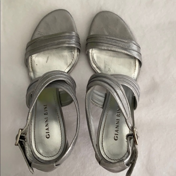 Gianni Bini Silver Evening Shoes - Picture 5 of 7